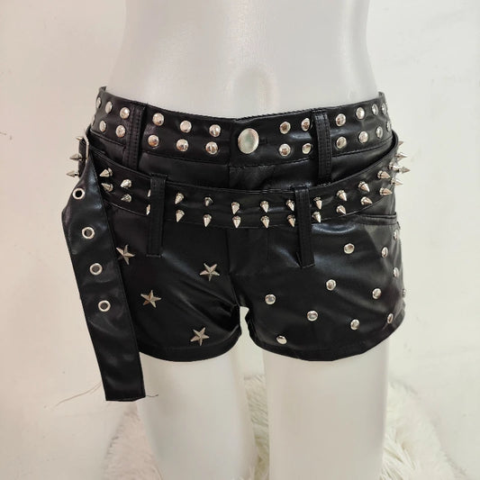 Punk Y2K Personalized PU Leather Pants
