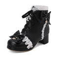 33-46 Sweet Bow Square Platform Elegant Ruffles String Lolita Shoes