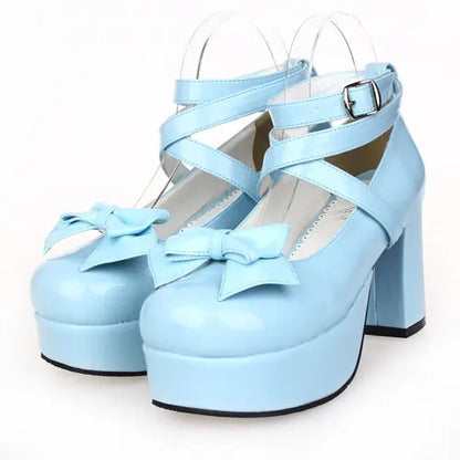 Bowknot Princess Kawaii Lolita Shoes - 35-45