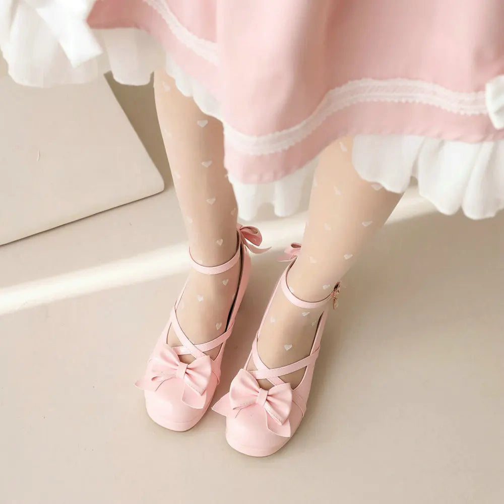 31-48 Red Bride Wedding Strappy Platform Mary Janes Pumps Ankle Strap Block Heels