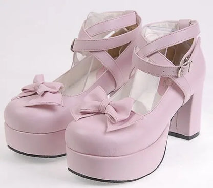Bowknot Princess Kawaii Lolita Shoes - 35-45