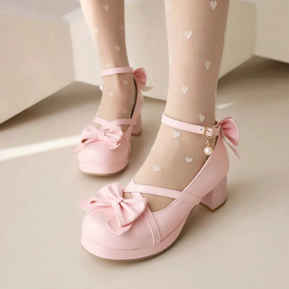 31-48 Red Bride Wedding Strappy Platform Mary Janes Pumps Ankle Strap Block Heels