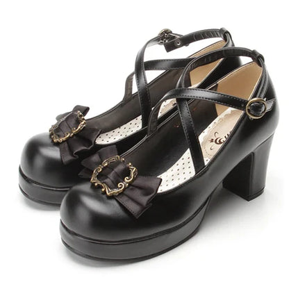 Bowknot Princess Kawaii Lolita Shoes - 35-45