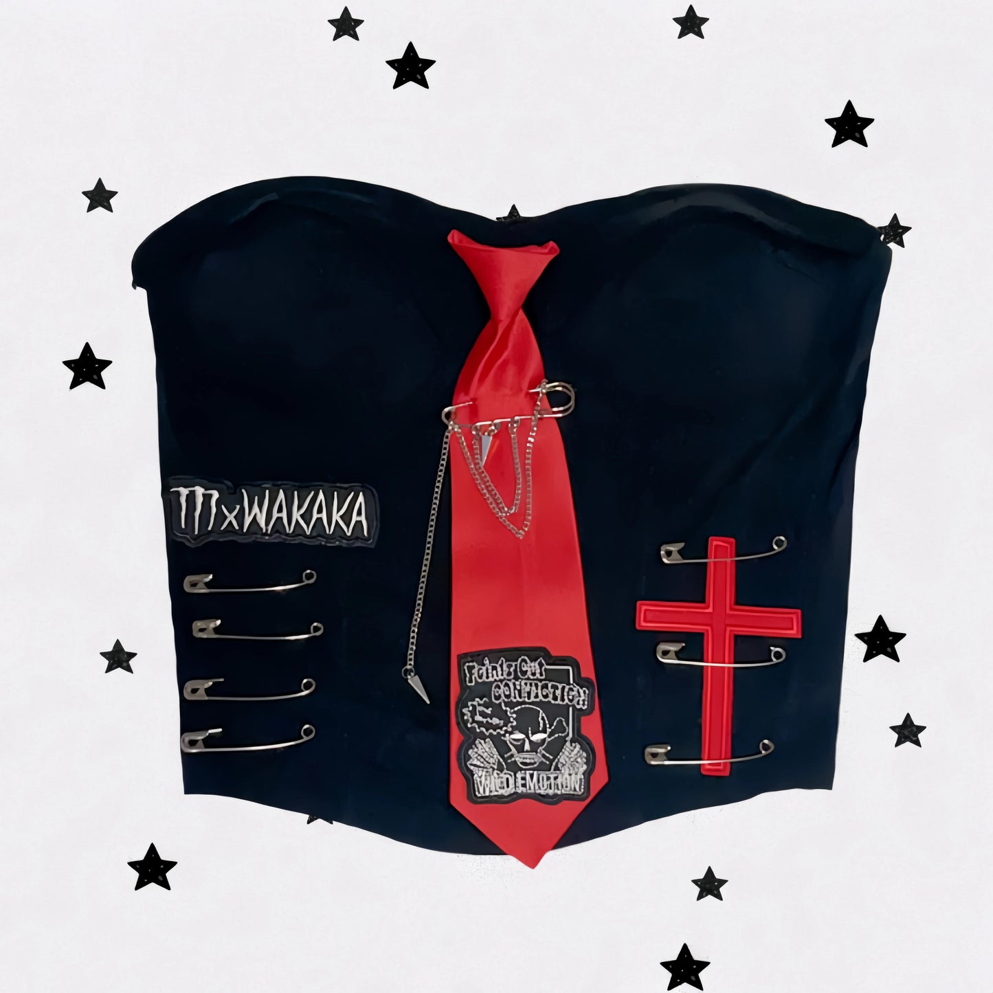 Retro Y2K Sweet Pin Tie Off-Shoulder Tube Top