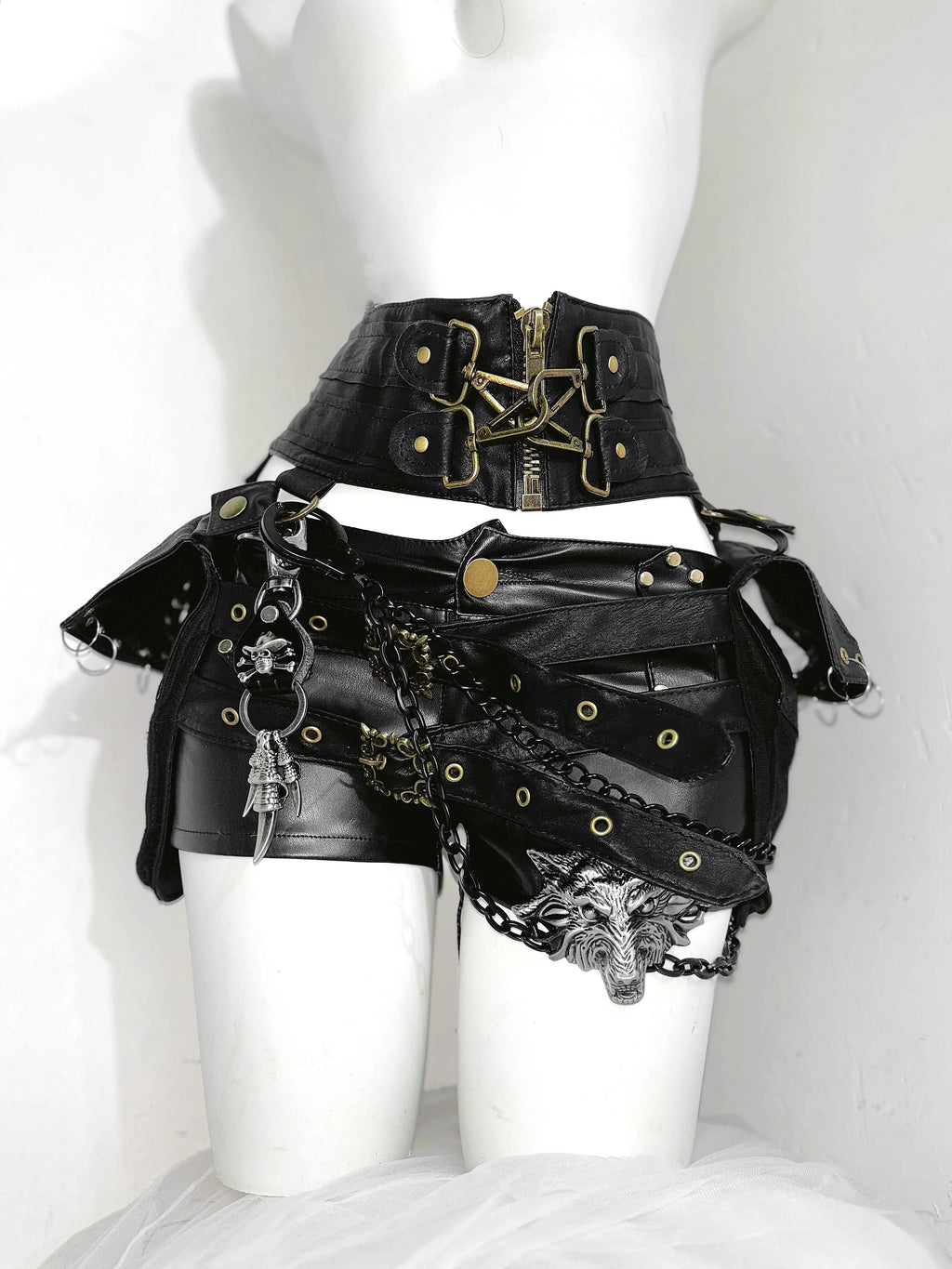 Gothic Cross Patch Sleeveless T-shirt Tank Top and Shorts