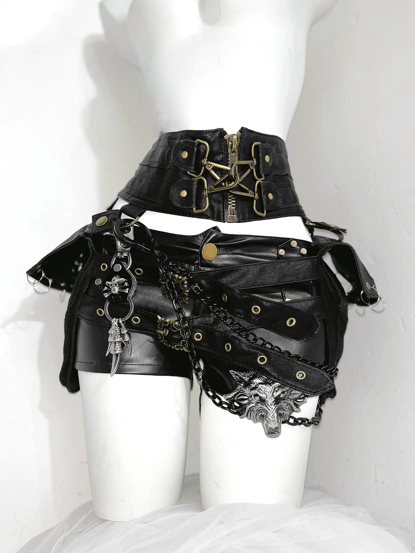 Gothic Cross Patch Sleeveless T-shirt Tank Top and Shorts