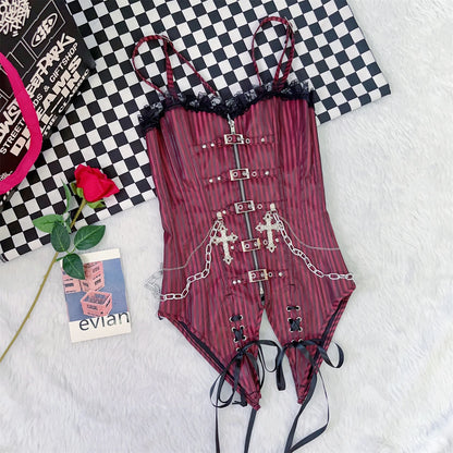 Gothic Cross Chain Punk Sling Retro Tanks Top