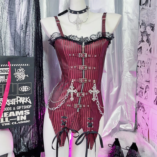 Gothic Cross Chain Punk Sling Retro Tanks Top