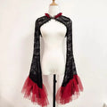 Gothic Dark Versatile Top Princess Sleeve Lace Hollow Out Perspective Sexy Cardigan