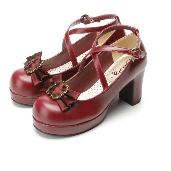 Bowknot Princess Kawaii Lolita Shoes - 35-45