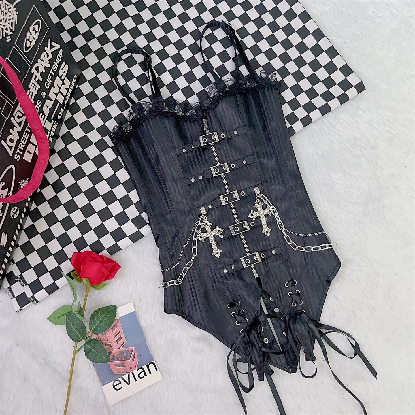 Gothic Cross Chain Punk Sling Retro Tanks Top