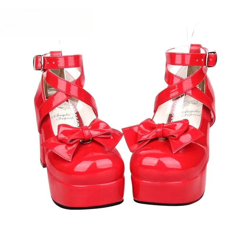 Bowknot Princess Kawaii Lolita Shoes - 35-45