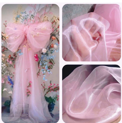 Sweet Lolita Pink Back Bow - Elegant Ribbon Accessory