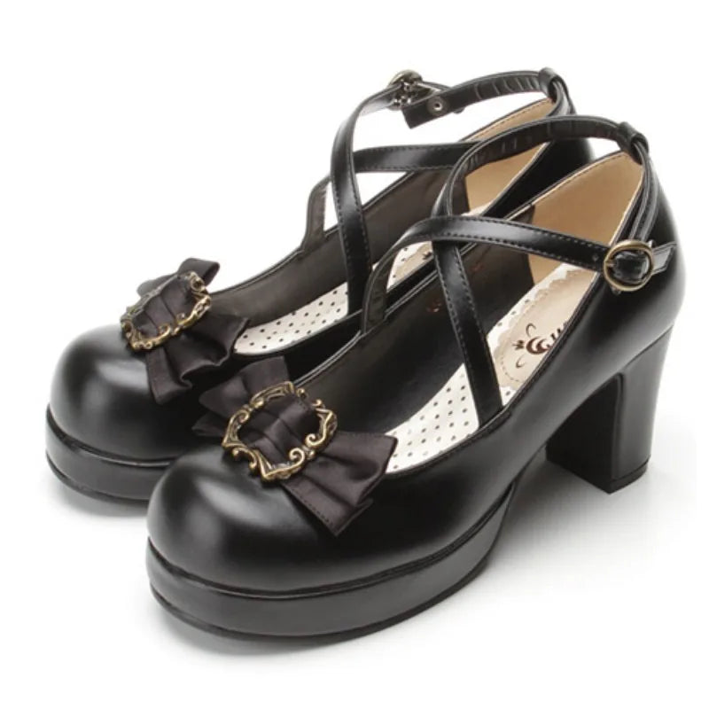 Bowknot Princess Kawaii Lolita Shoes - 35-45