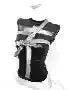 Gothic Cross Patch Sleeveless T-shirt Tank Top and Shorts