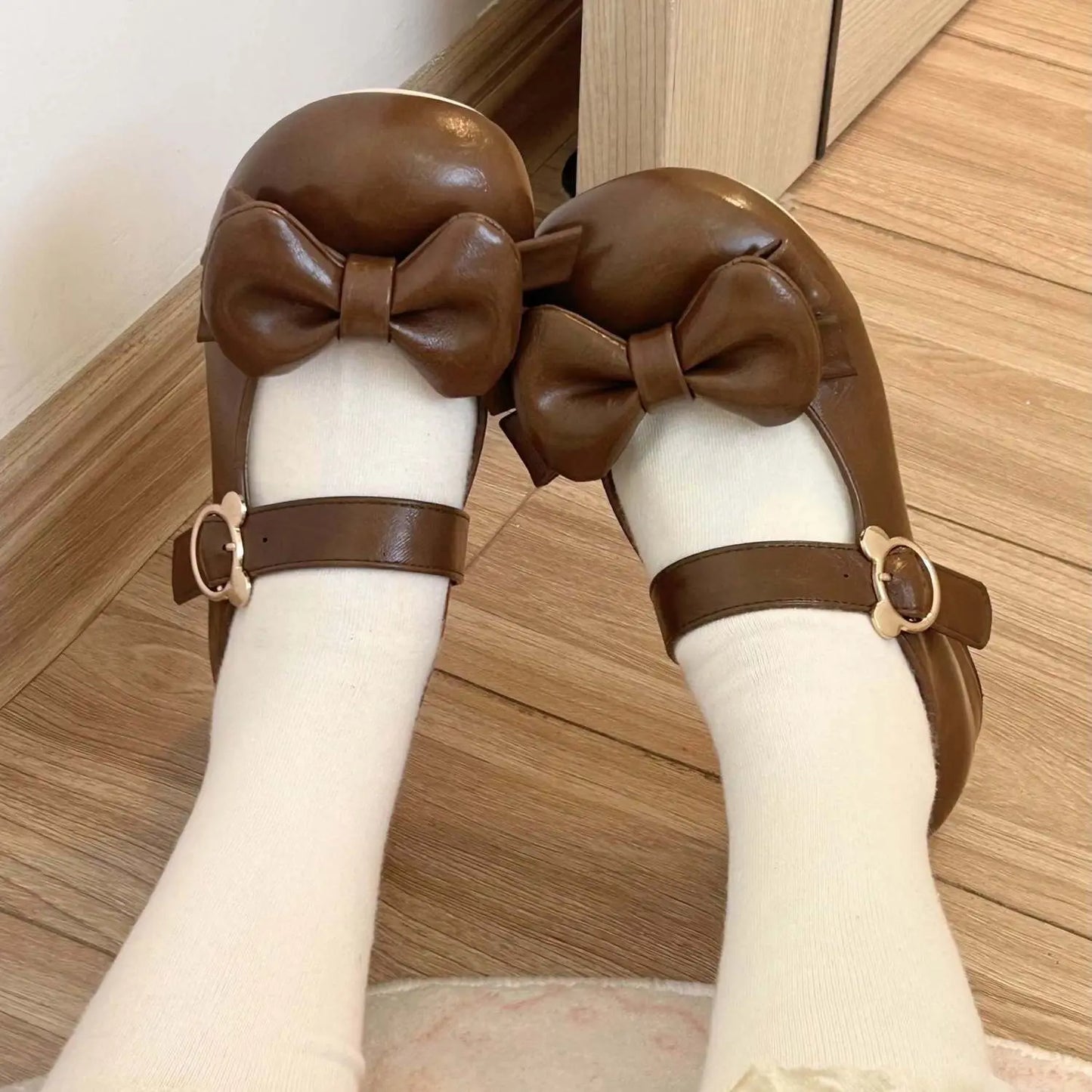 Elegant Princess Pink Leather Heel Shoes - 35-43