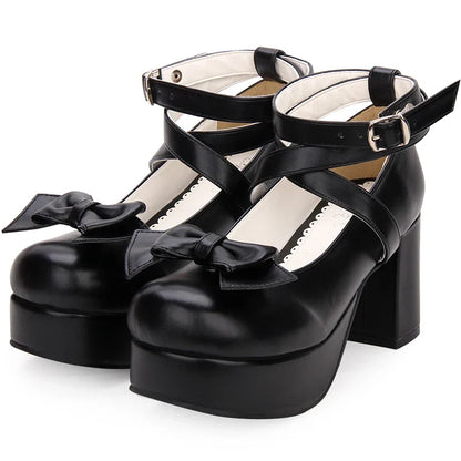 Bowknot Princess Kawaii Lolita Shoes - 35-45