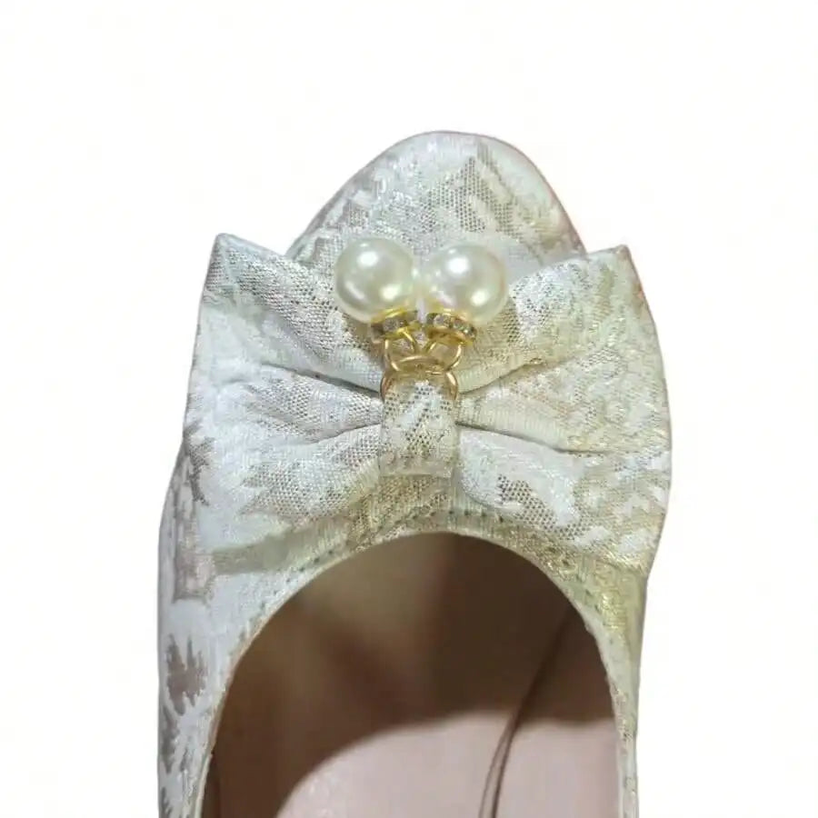 34-50 Cheongsam Elegant Retro Cross-Strap Bow Lolita Shoes