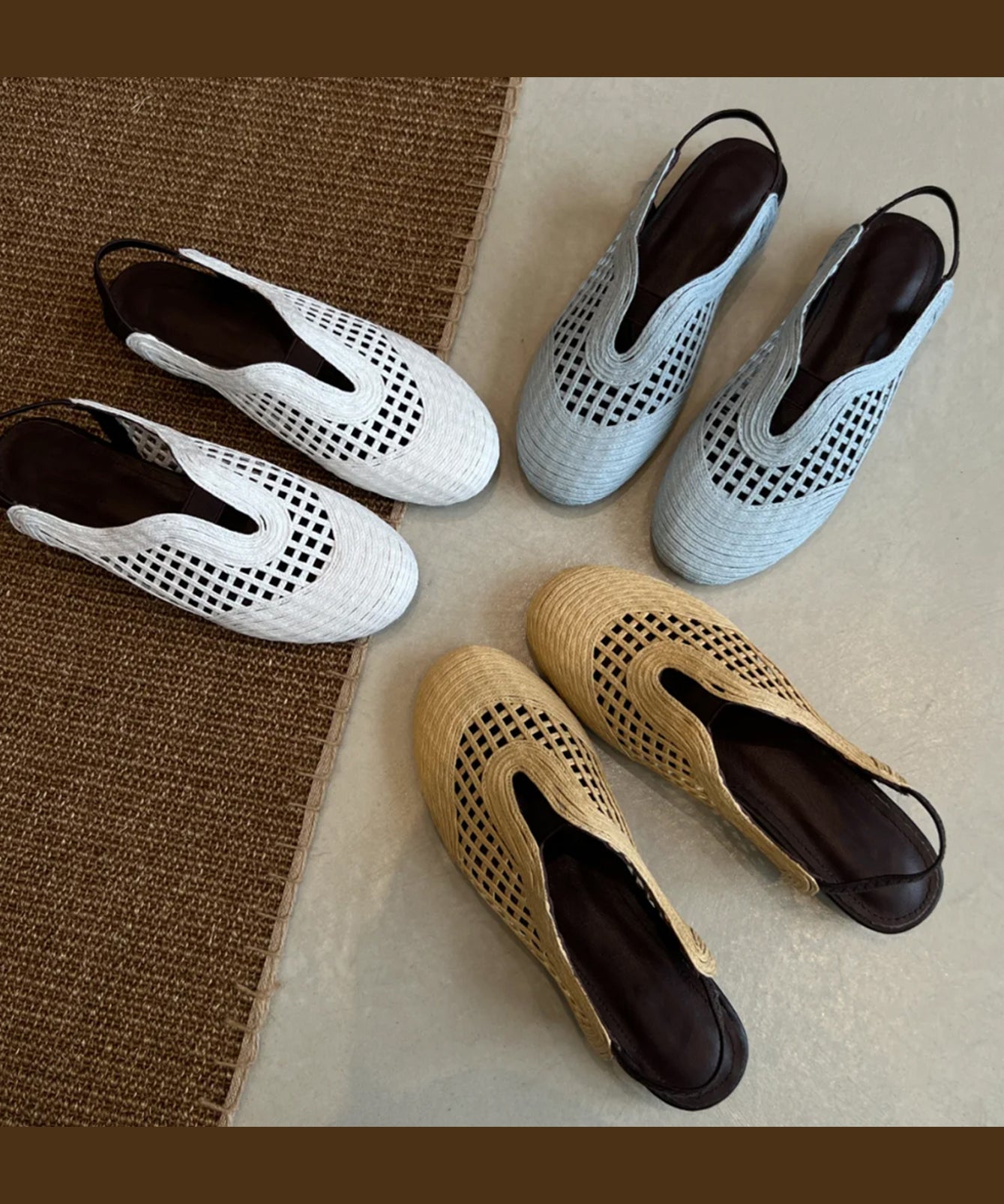 Spleißen Sandalen Flach Schaffell Hohl Boutique Out Weiß