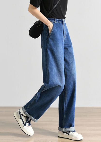 Denim High Blue Waist Summer Women Pants