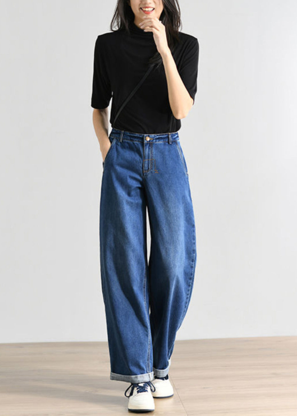 Denim High Blue Waist Summer Women Pants