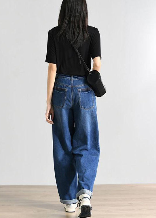 Denim High Blue Waist Summer Women Pants