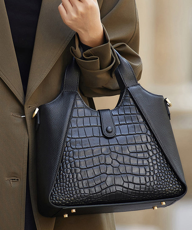 レディースレザーグレーカーフ耐久性パッチワークトートバッグ