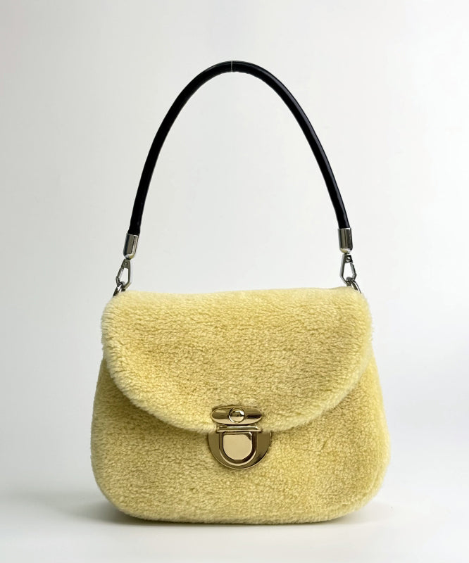 Women Shoulder Stylish Woolen Pink Bag Versatile