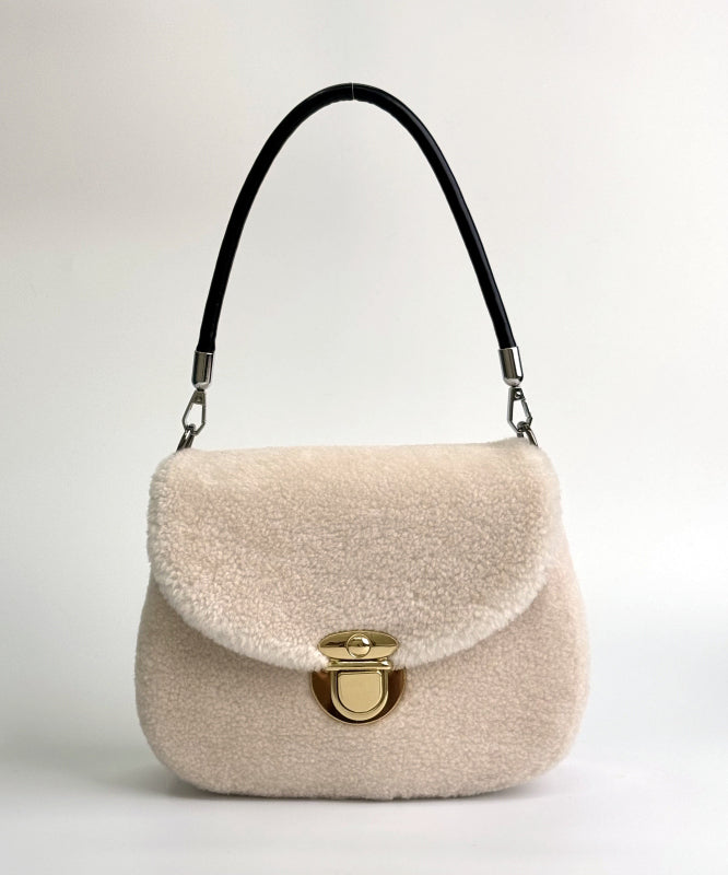 Women Shoulder Stylish Woolen Pink Bag Versatile