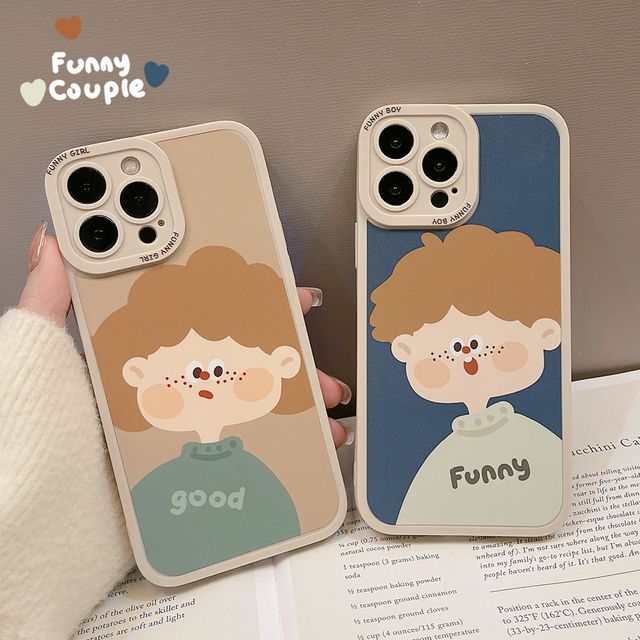 Couple Matching Cartoon Phone Case - Compatible with iPhone