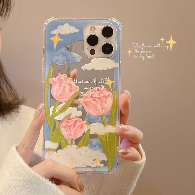 Phone Case Flower Mirrored