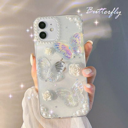 Transparent Butterfly Phone Case