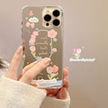 Flower Mirrored Phone Case - Compatible with iPhone