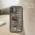 Lettering Transparent Phone Case - Compatible with iPhone