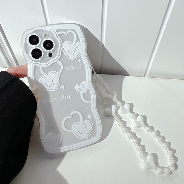 Heart Transparent Phone Case - Compatible with iPhone