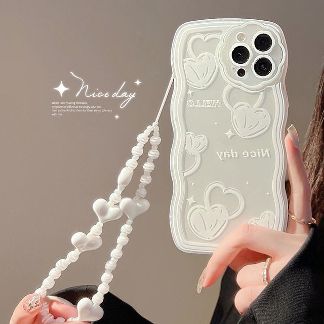 Heart Transparent Phone Case - Compatible with iPhone