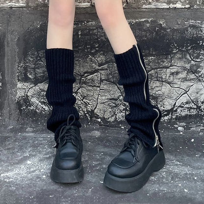 Zip Leg Knit Warmers