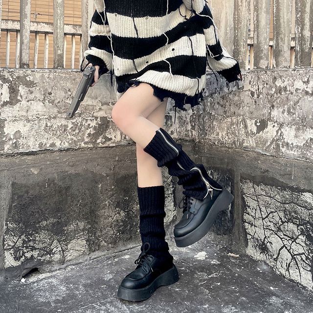 Zip Leg Knit Warmers