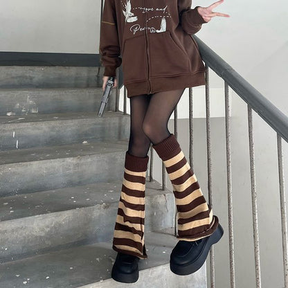 / Wärmeset mit gestreiften Beinstrumpfhosen