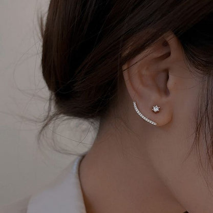 スイングイヤリング ラインストーン 合金