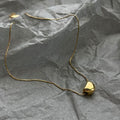 Bean Steel Stainless Pendant Necklace Polished