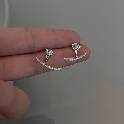 スイングイヤリング ラインストーン 合金