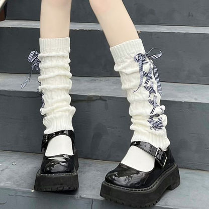 Leg Knit Warmers Lace-Up