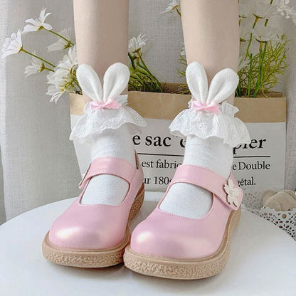 / 2er-Set Socken mit Hasenohren und Schleife