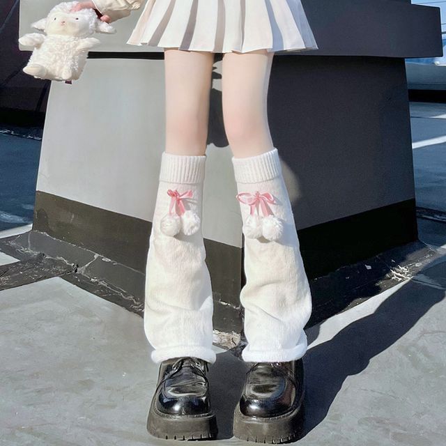 Leg Warmers Pom Knit