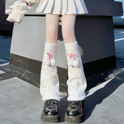 Leg Warmers Pom Knit