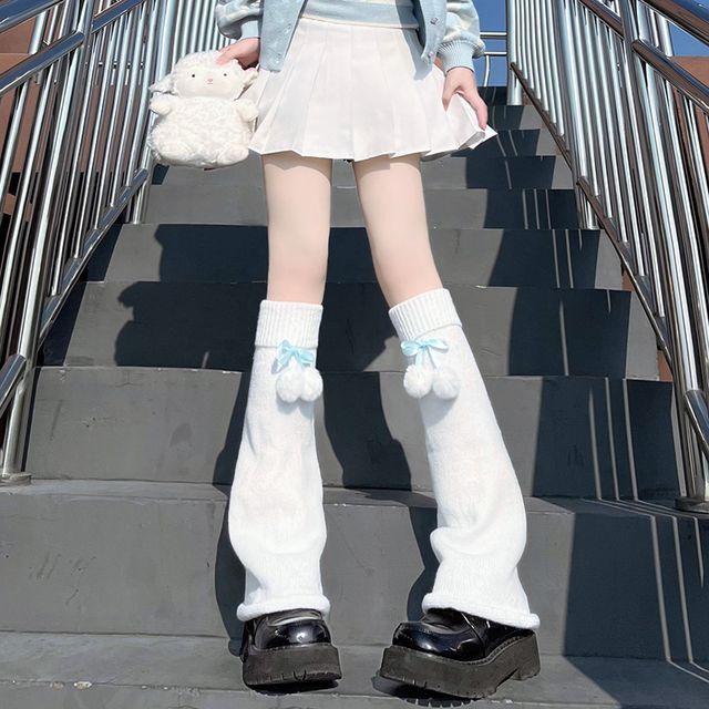 Leg Warmers Pom Knit