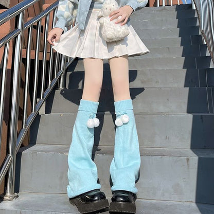 Leg Warmers Pom Knit