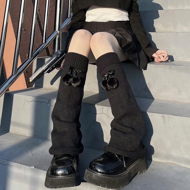 Leg Warmers Pom Knit
