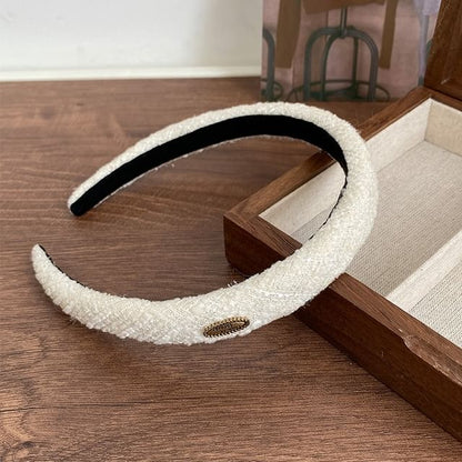 Tweed-Stirnband mit Logo